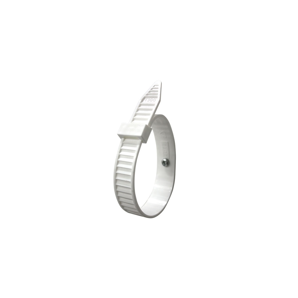 Putkikiinnike 350 × 20 mm (10 kpl), valkoinen