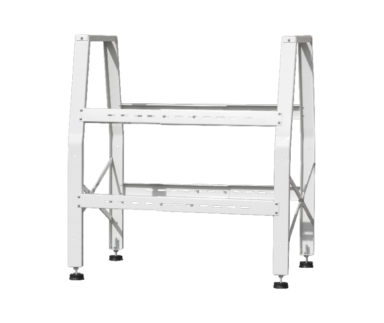 Rodigas-maateline, galvanoitua metallia (korkeus 850mm, säädettävä leveys 540-830mm, syvyys 210-390mm, max 200kg)