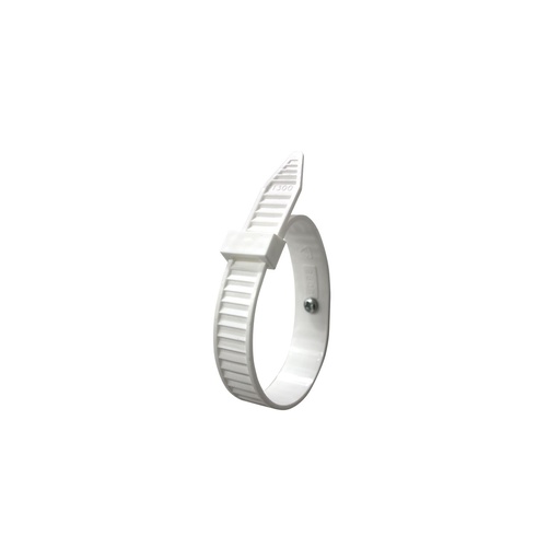 [B6413/10] Putkikiinnike 350 × 20 mm (10 kpl), valkoinen